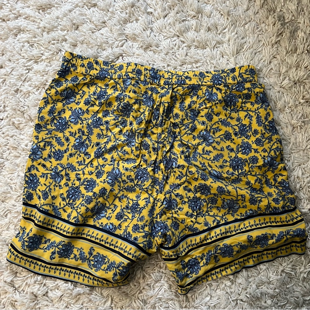 J Jill Yellow Floral Soft Shorts - Picture 3 of 8